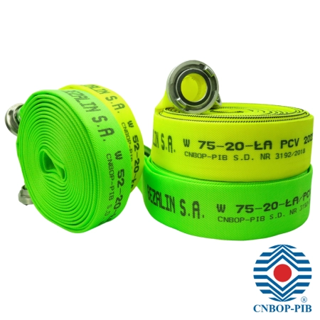 Wąż tłoczny do motopompy w oplocie luminescencyjnym W 75-20-ŁA/PCV Seria SV