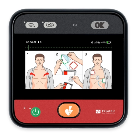 Defibrylator AED Primedic myPAD z wyświetlaczem LCD 4,3