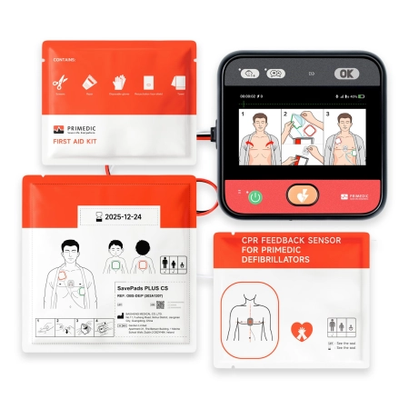 Defibrylator AED Primedic myPAD z wyświetlaczem LCD 4,3", czujnikiem uciśnięć CPR Feedback